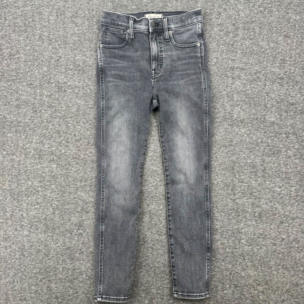 Madewell 10" High-Rise Skinny Crop Faded Black Jeans Size 24 Preppy Festival
